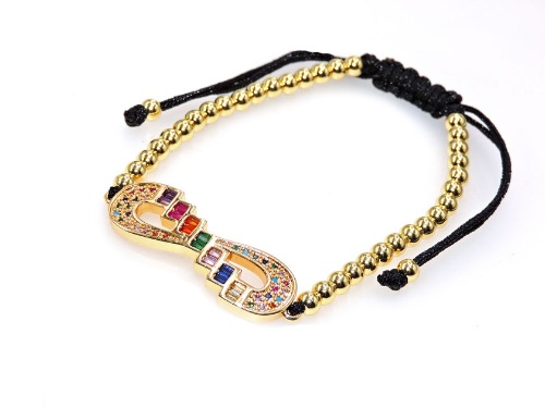 PULSERA CHAPA GOLDEN RAINBOW