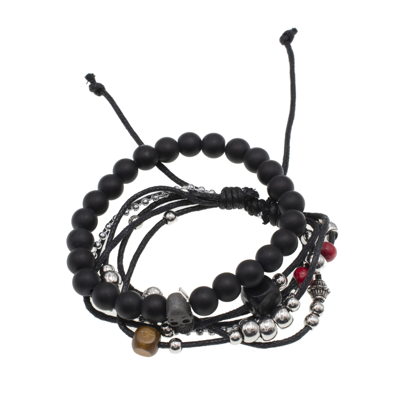 PULSERA MEN GOLDEN STONE