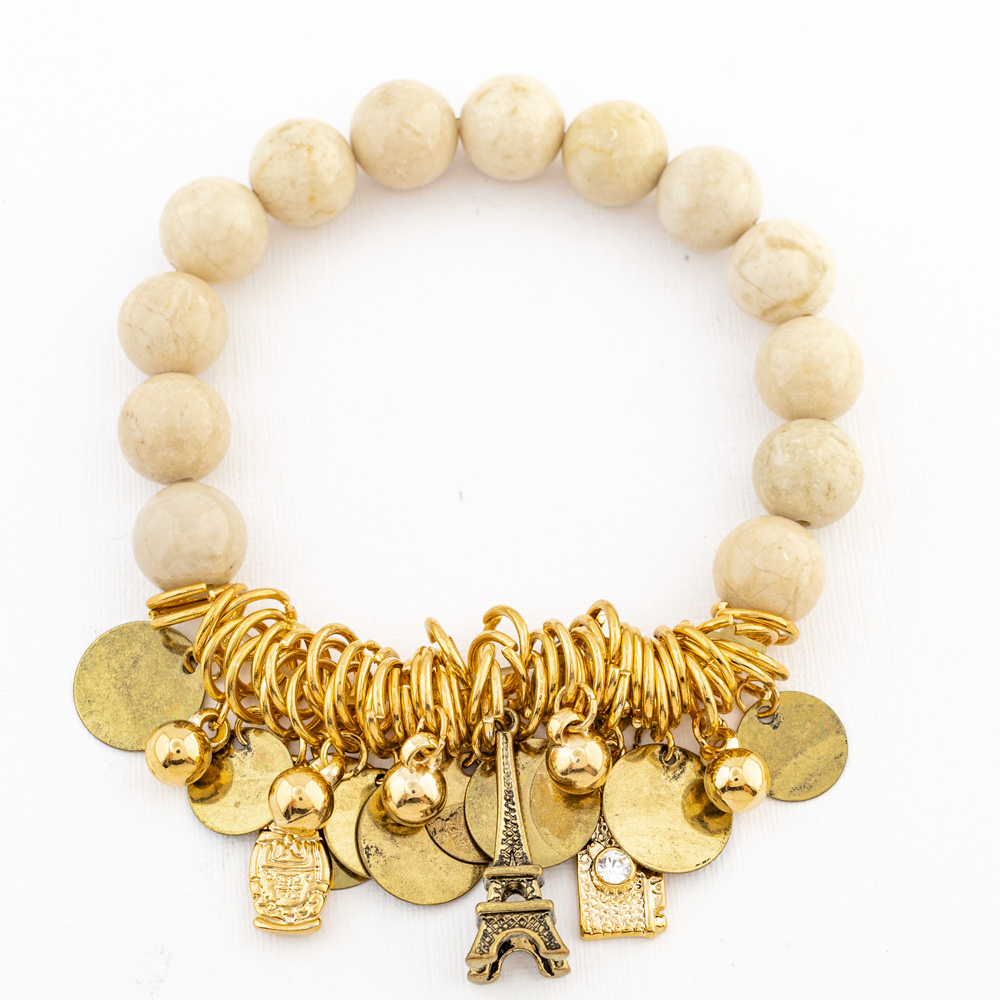 PULSERA CHAPA GOLDEN STONE