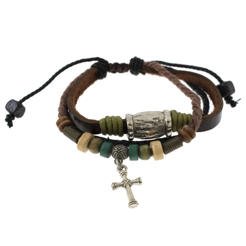 PULSERA MEN GOLDEN LEATHERS