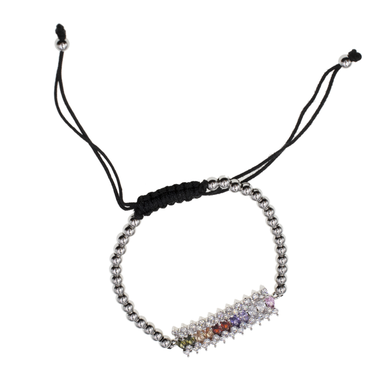 PULSERA RODIO SILVER RAINBOW