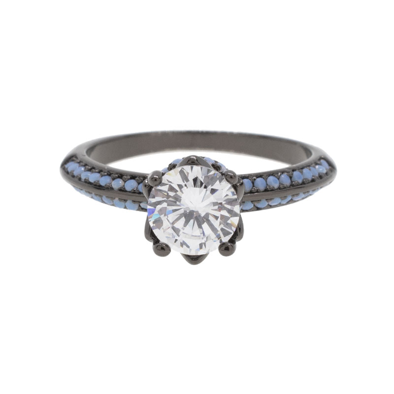 ANILLO  RODIO CRYSTIME