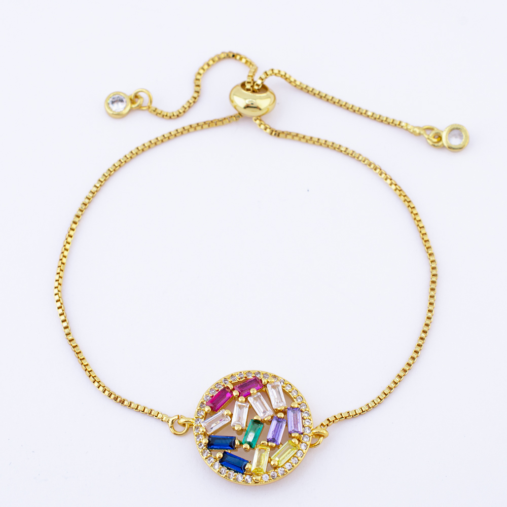 PULSERA CHAPA GOLDEN RAINBOW