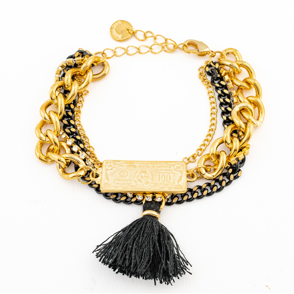 PULSERA CHAPA GOLDEN COLORS