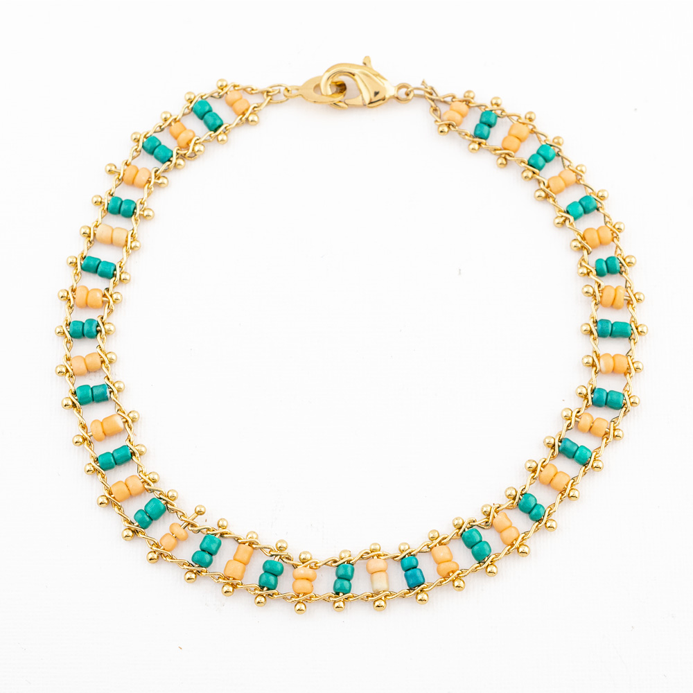PULSERA CHAPA GOLDEN COLORS