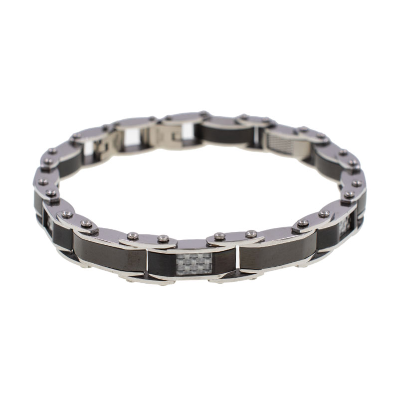 PULSERA MEN RODIO GOLDEN STEEL