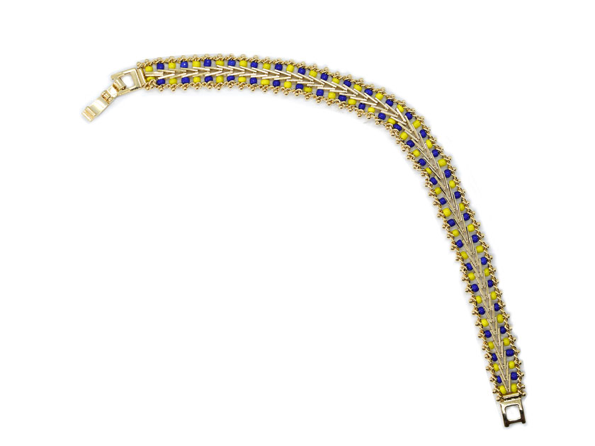 PULSERA CHAPA GOLDEN COLORS