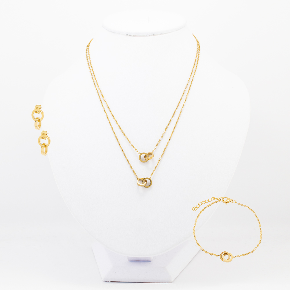 SET ACERO INOXIDABLE GOLDEN STEEL