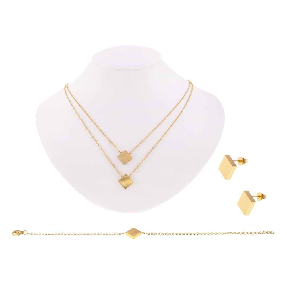 SET ACERO INOXIDABLE GOLDEN STEEL