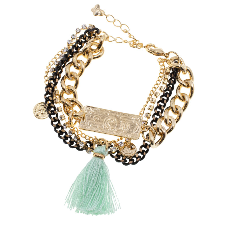 PULSERA CHAPA GOLDEN COLORS