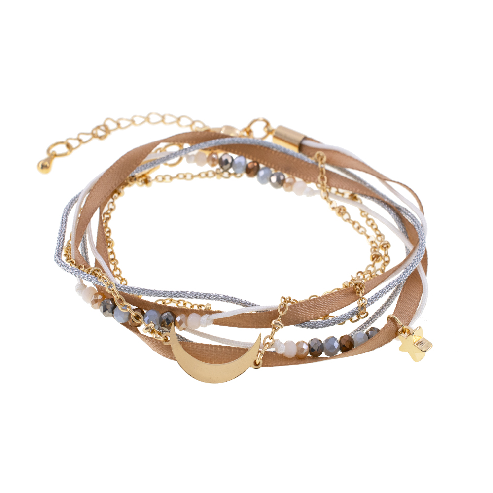 PULSERA CHAPA GOLDEN COLORS