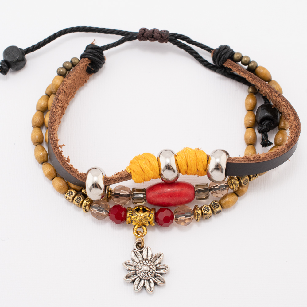 PULSERA MEN PIEL GOLDEN LEATHERS