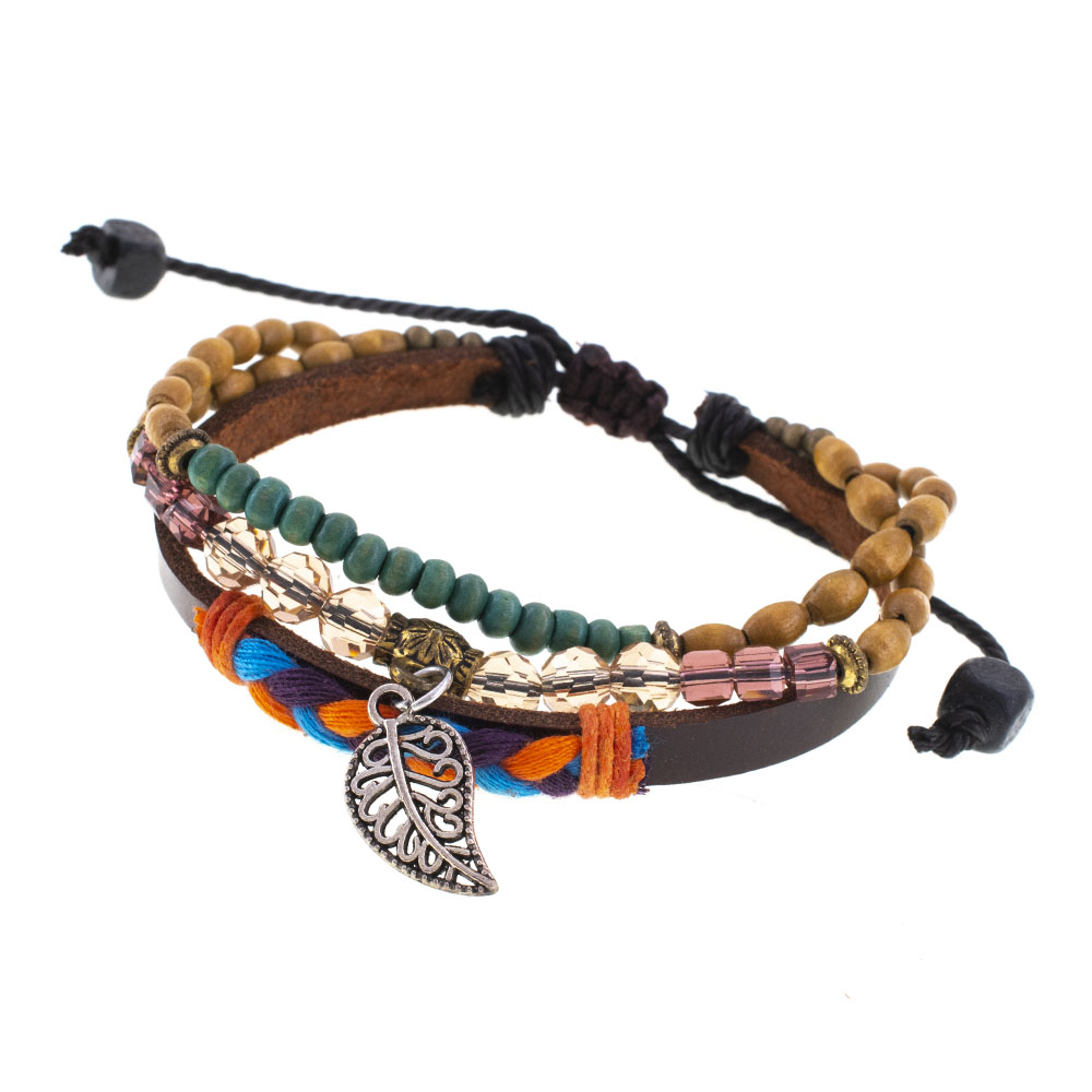 PULSERA MEN PIEL GOLDEN LEATHERS