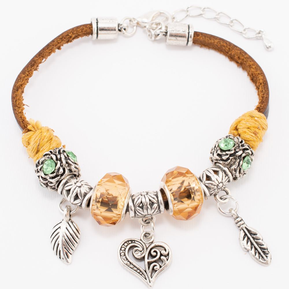 PULSERA MEN PIEL GOLDEN LEATHERS
