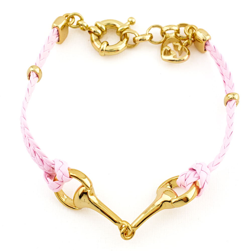 PULSERA CHAPA GOLDEN LEATHERS
