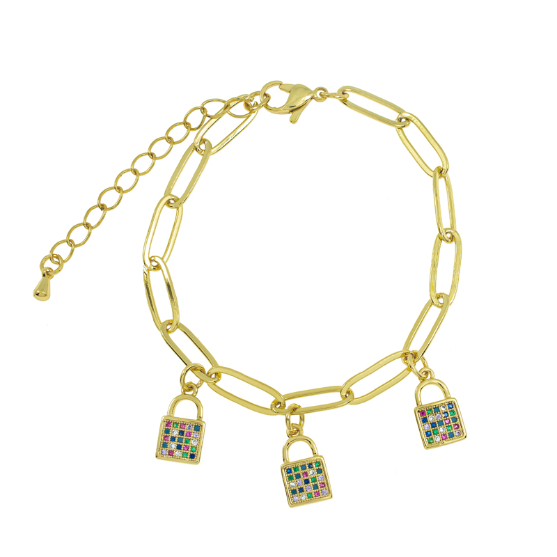 PULSERA CHAPA GOLDEN RAINBOW