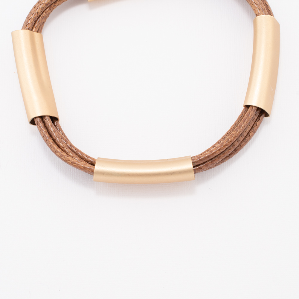 PULSERA GOLDEN LEATHERS