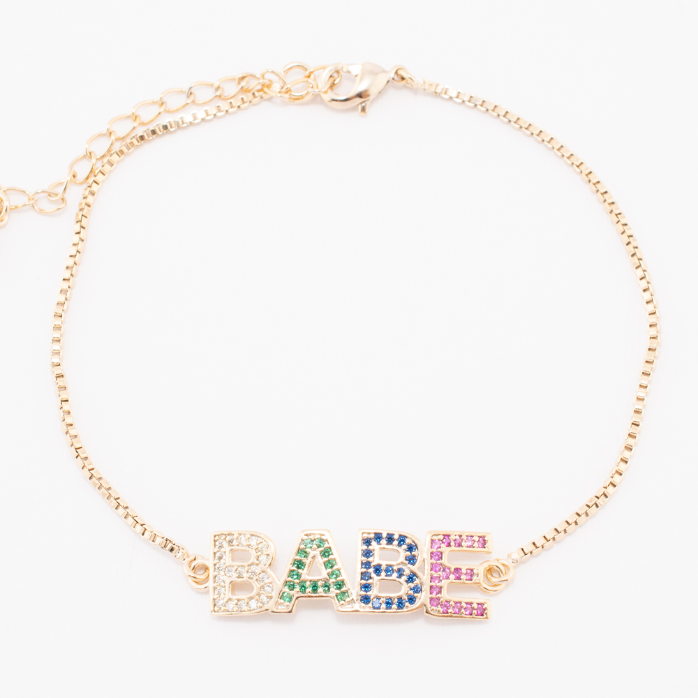 PULSERA CHAPA GOLDEN RAINBOW
