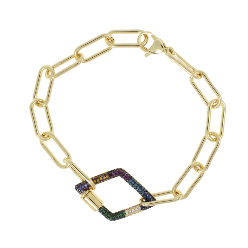 PULSERA CHAPA GOLDEN RAINBOW