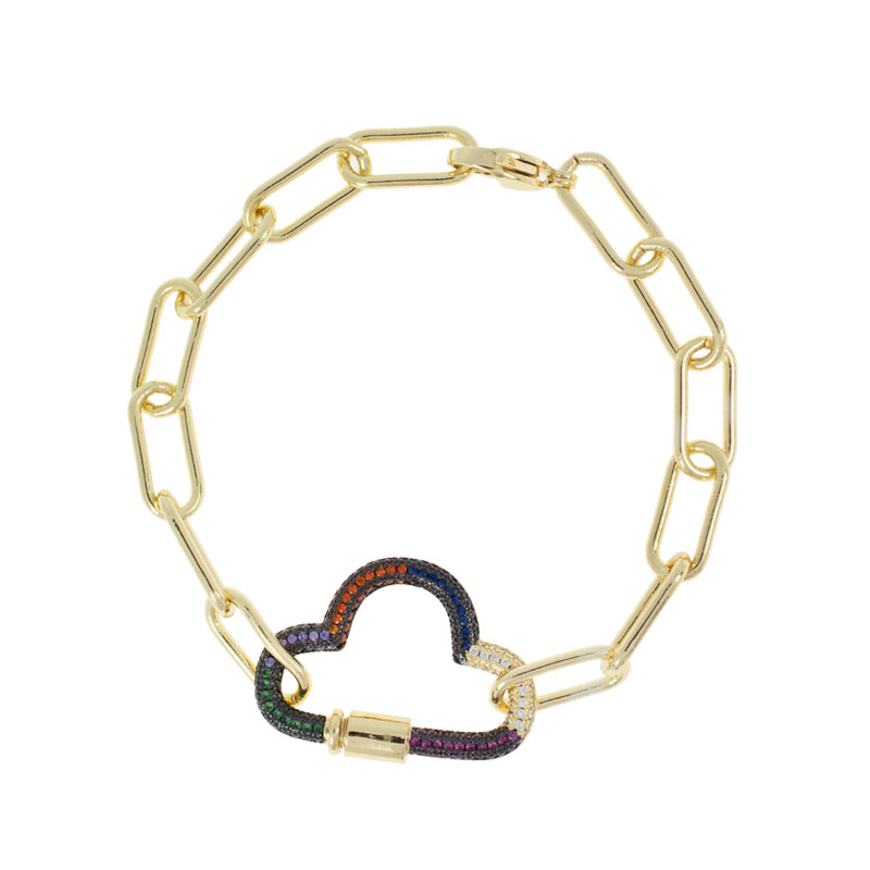 PULSERA CHAPA GOLDEN RAINBOW