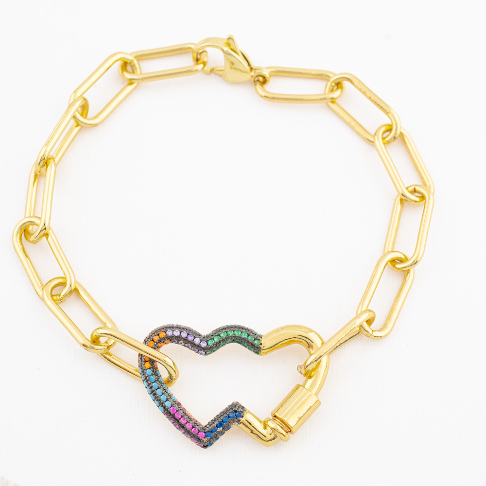 PULSERA CHAPA GOLDEN RAINBOW
