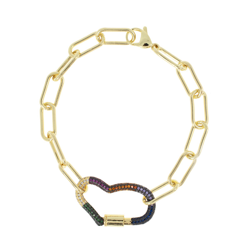 PULSERA CHAPA GOLDEN RAINBOW
