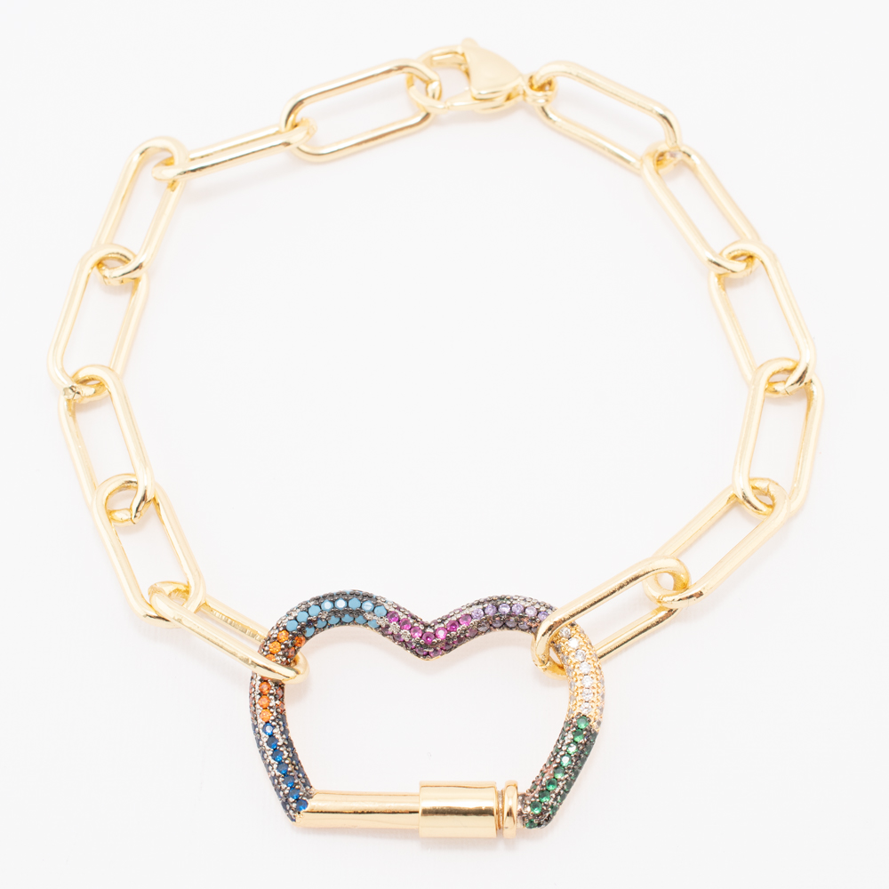 PULSERA CHAPA GOLDEN RAINBOW