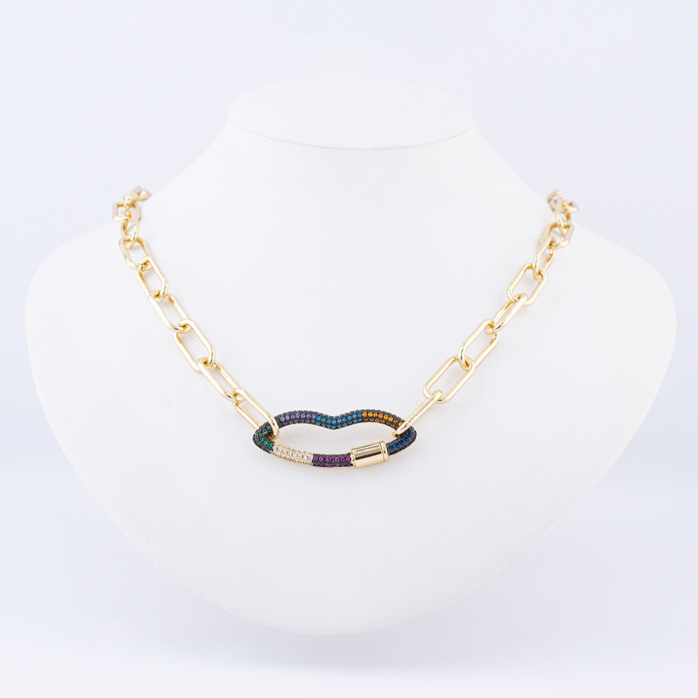 COLLAR CHAPA GOLDEN RAINBOW