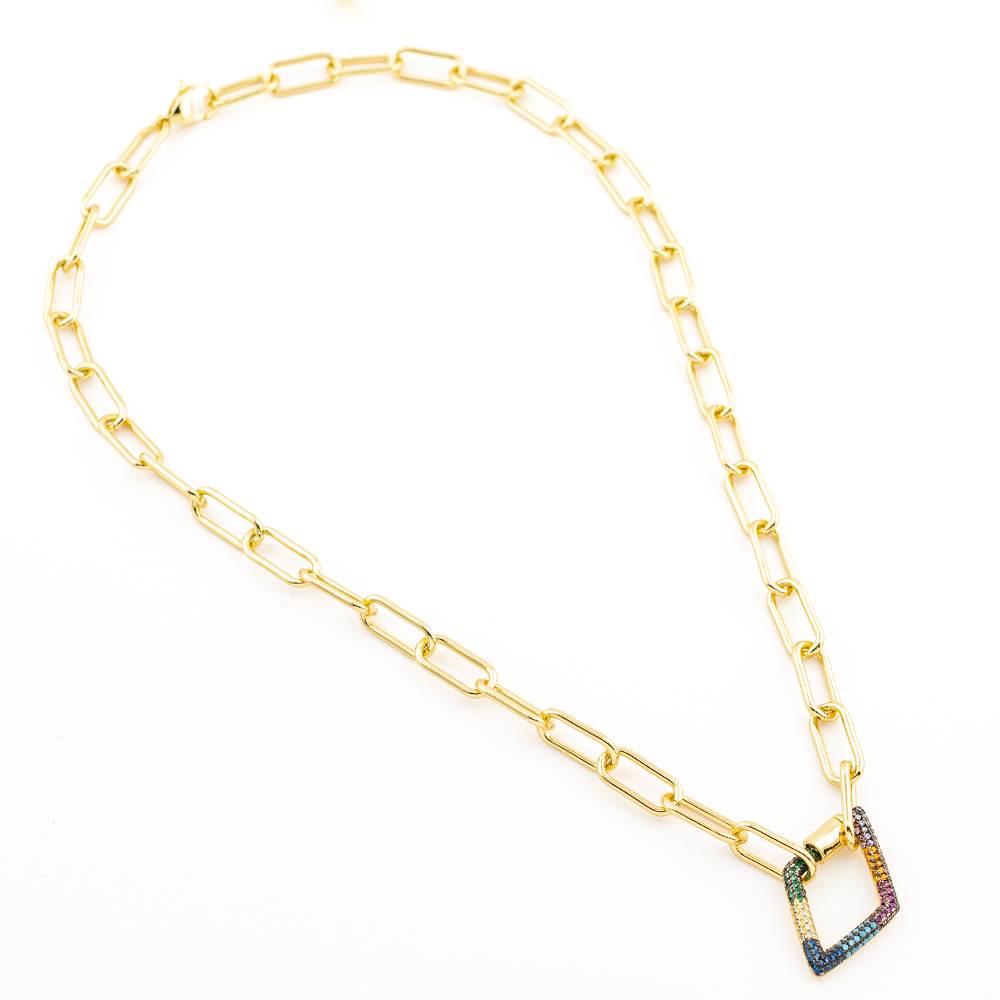 COLLAR CHAPA GOLDEN RAINBOW