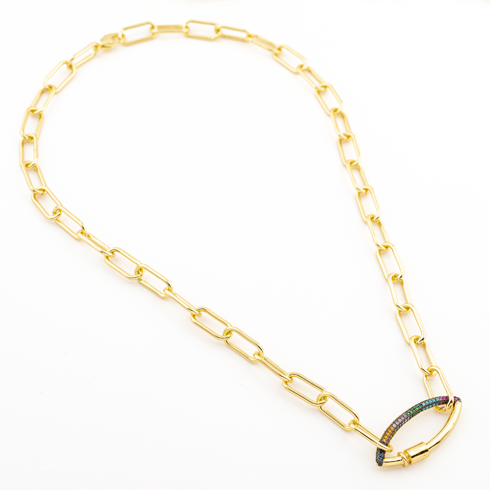 COLLAR CHAPA GOLDEN RAINBOW