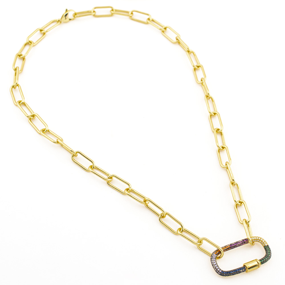 COLLAR CHAPA GOLDEN RAINBOW