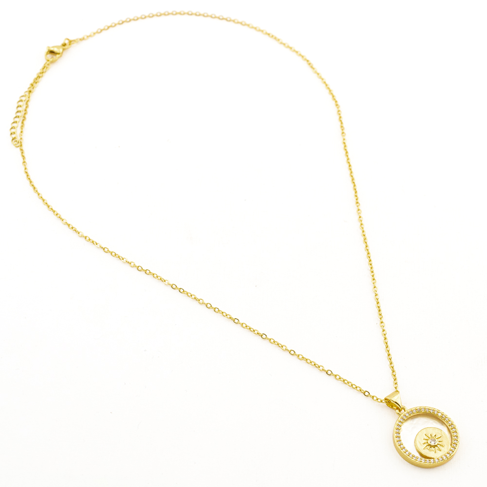 DIJE CHAPA GOLDEN STONE