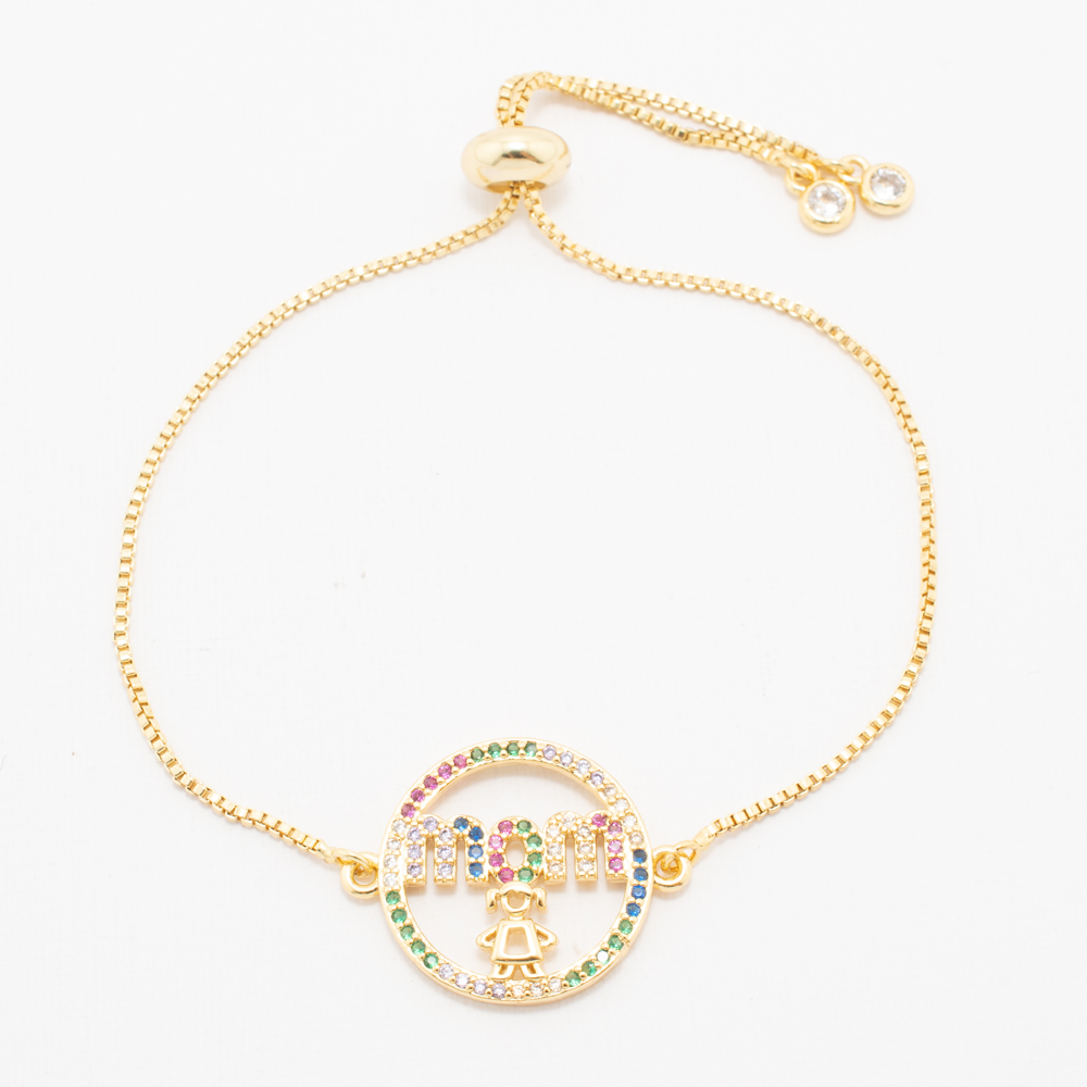 PULSERA CHAPA GOLDEN RAINBOW