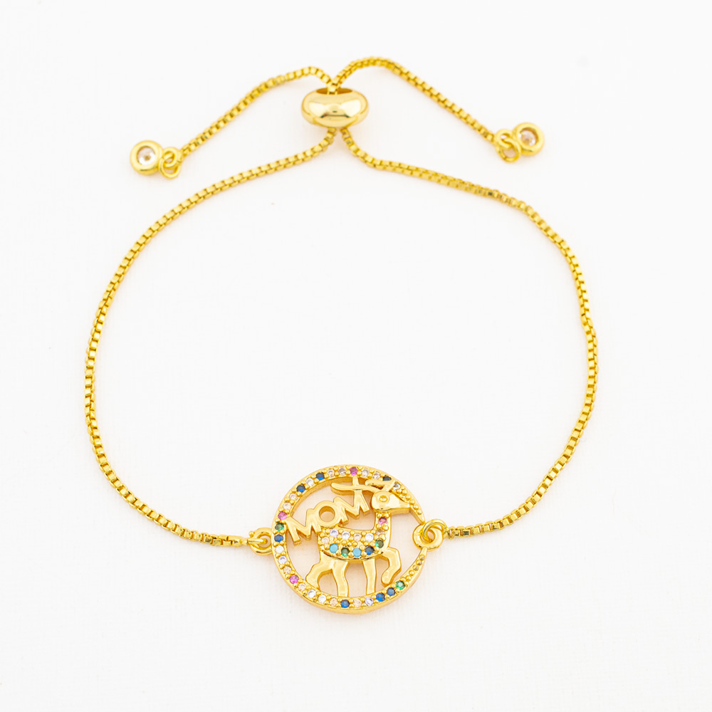 PULSERA CHAPA GOLDEN RAINBOW