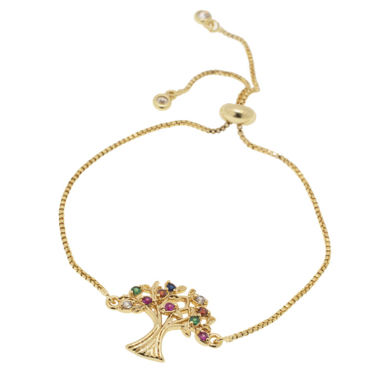 PULSERA CHAPA GOLDEN RAINBOW