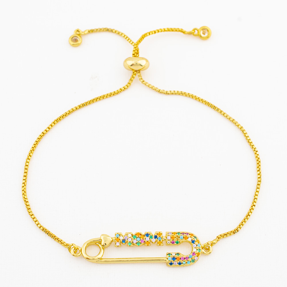 PULSERA CHAPA GOLDEN RAINBOW