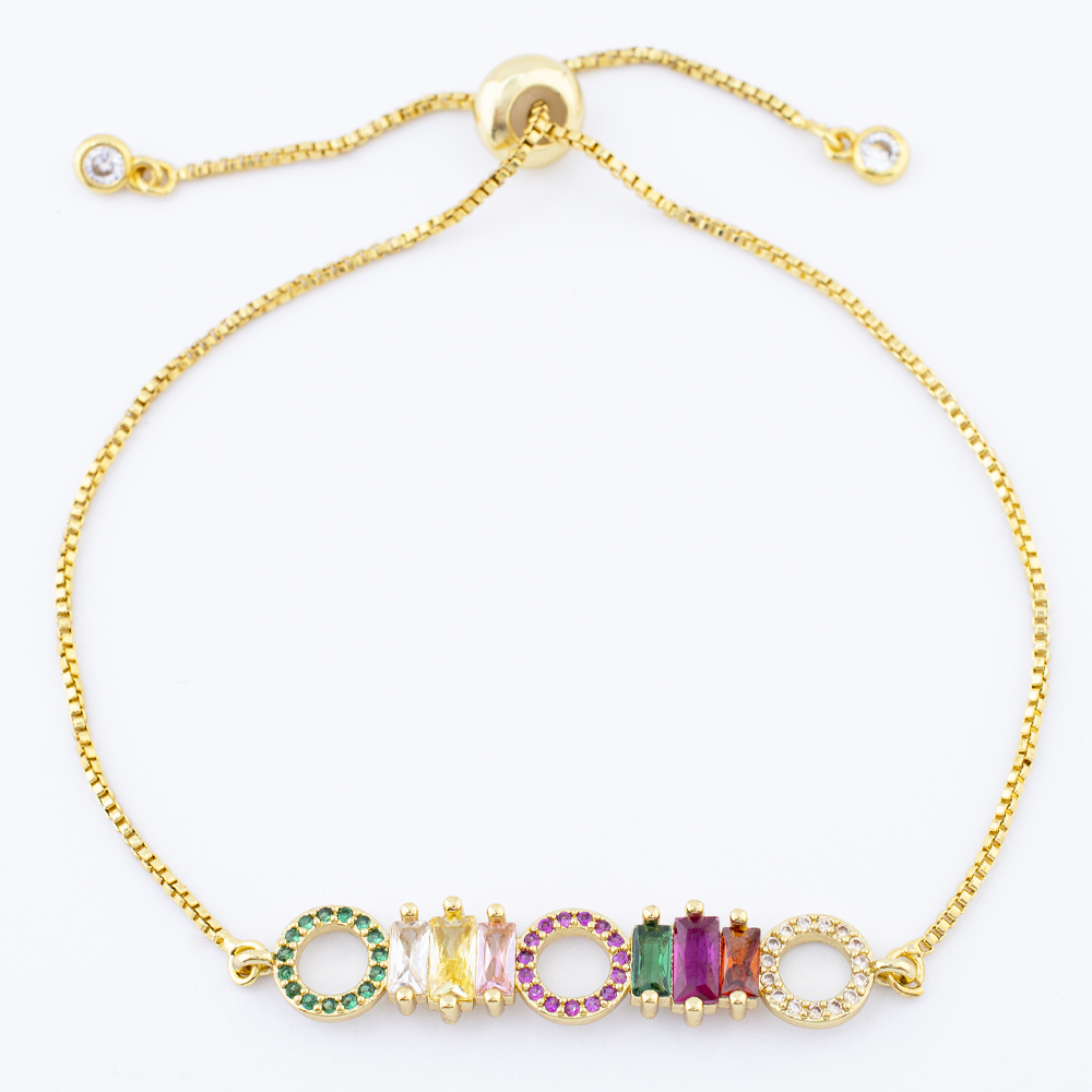 PULSERA CHAPA GOLDEN RAINBOW