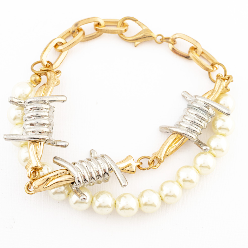 PULSERA CHAPA PEARLTIME