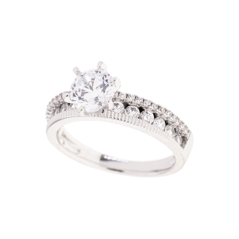ANILLO  RODIO CRYSTIME
