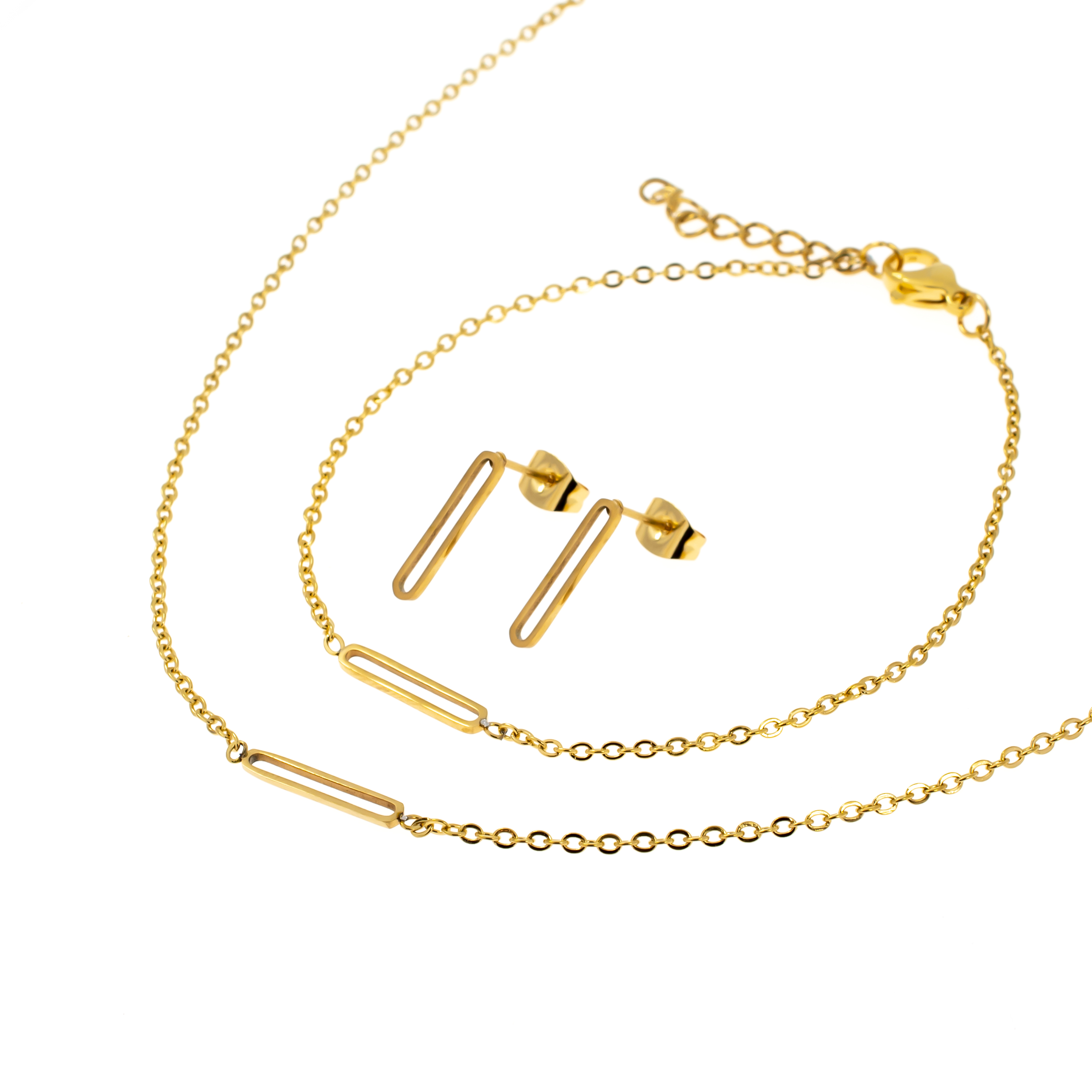 SET ACERO INOXIDABLE GOLDEN STEEL