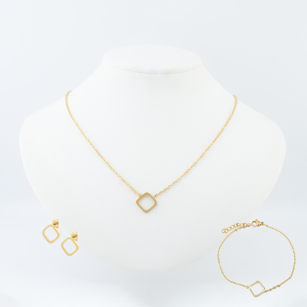 SET ACERO INOXIDABLE GOLDEN STEEL