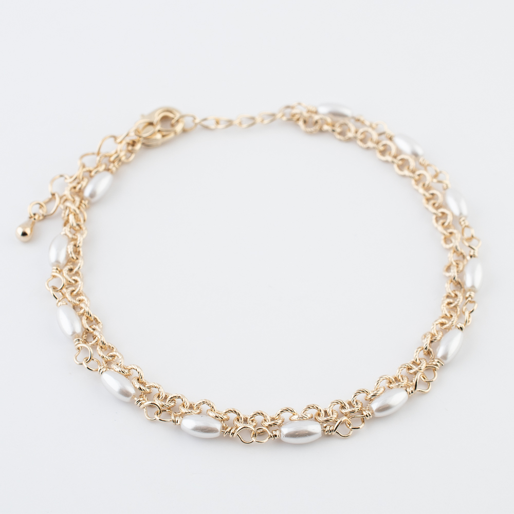 PULSERA CHAPA PEARLTIME