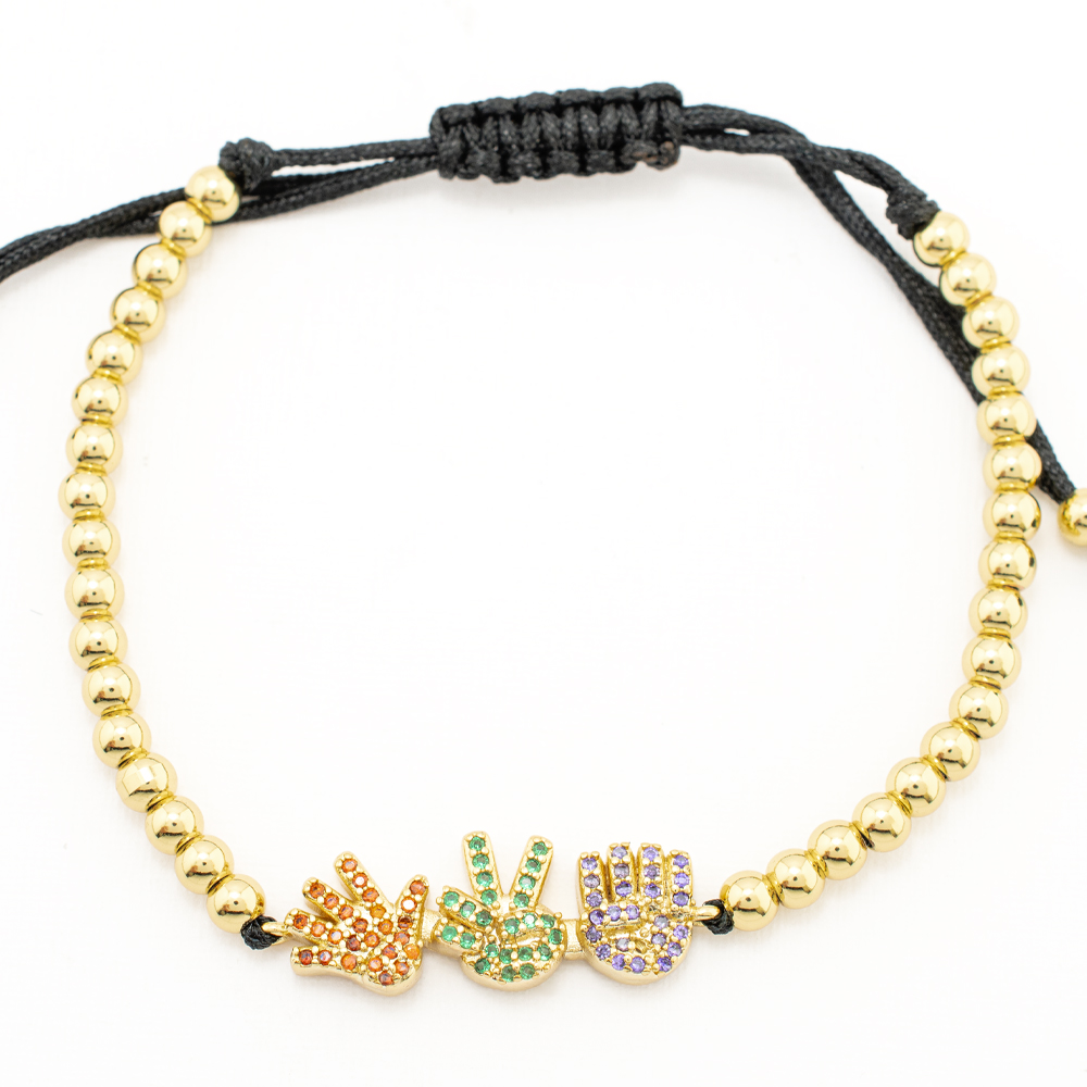 PULSERA CHAPA GOLDEN RAINBOW