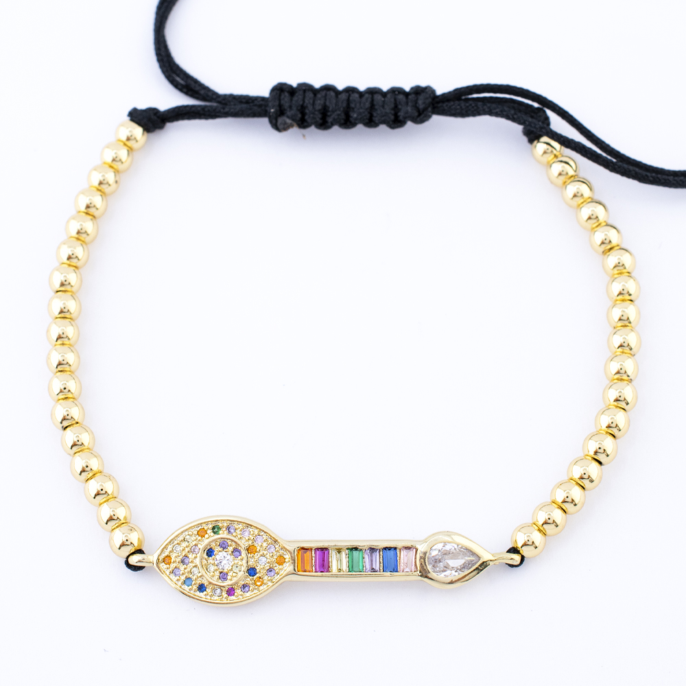 PULSERA CHAPA GOLDEN RAINBOW