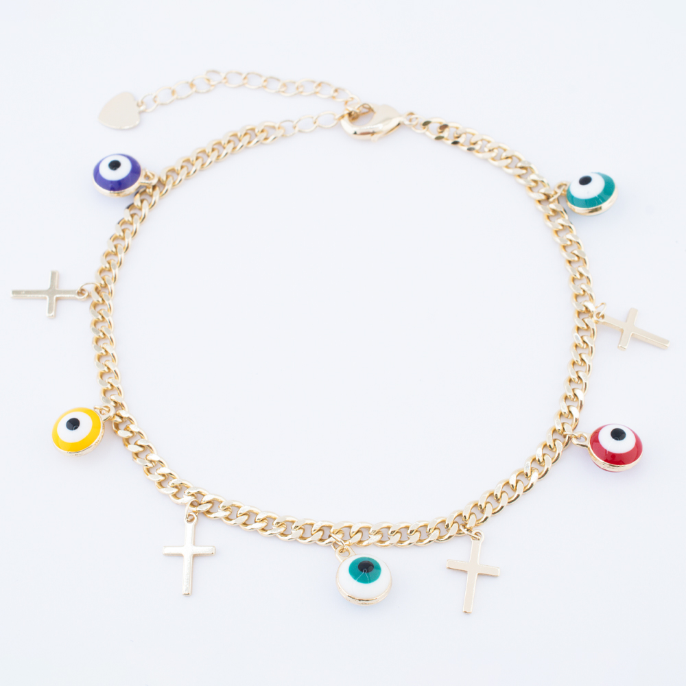 PULSERA CHAPA GOLDEN COLORS
