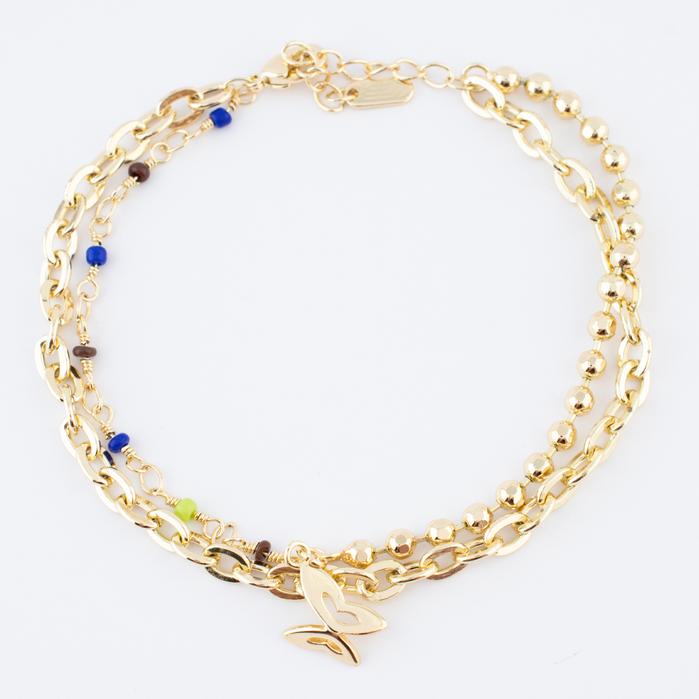 PULSERA CHAPA GOLDEN COLORS