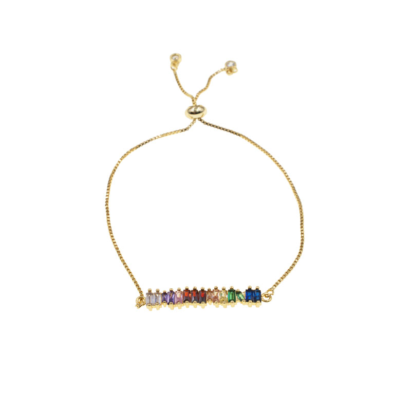 PULSERA CHAPA GOLDEN RAINBOW