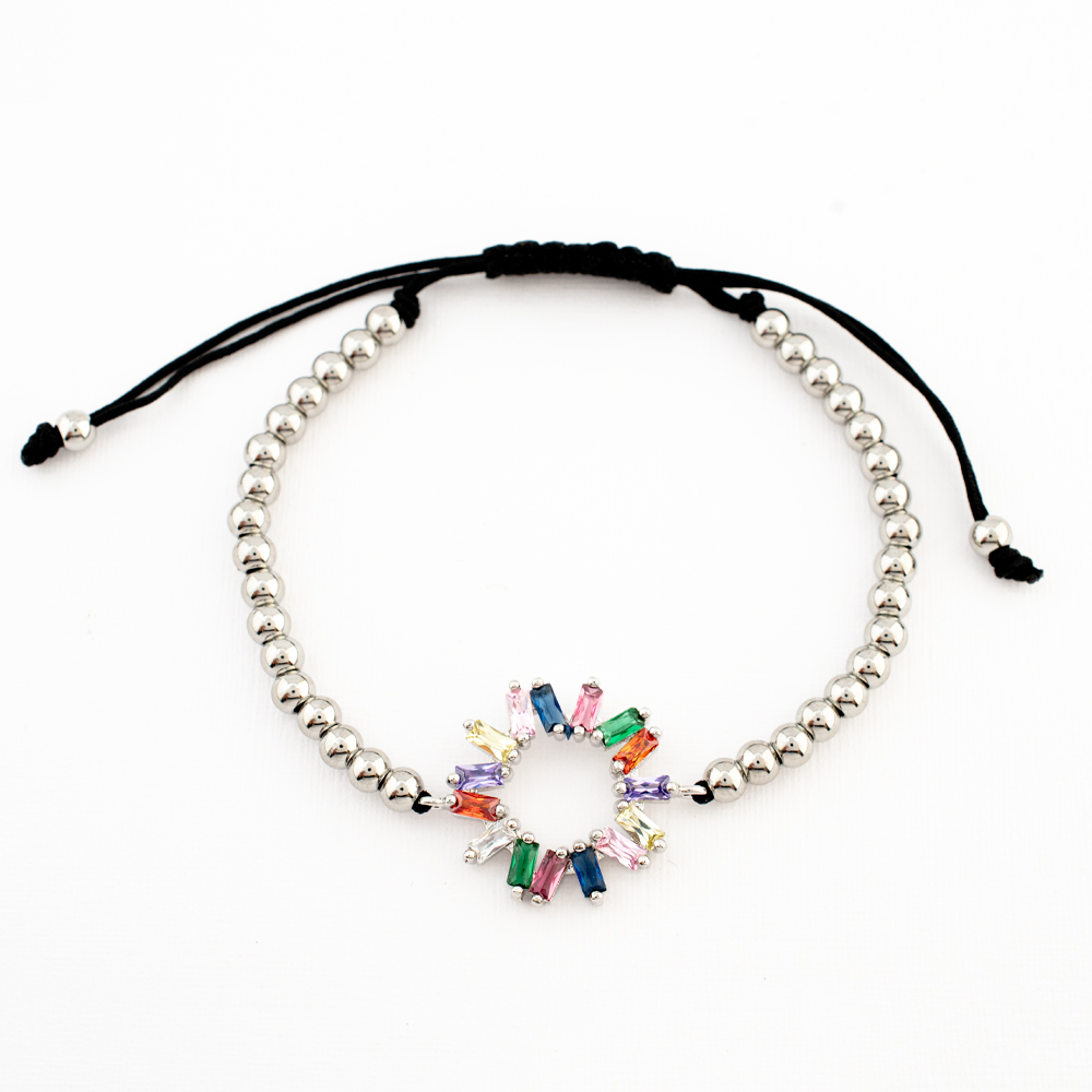 PULSERA RODIO SILVER RAINBOW