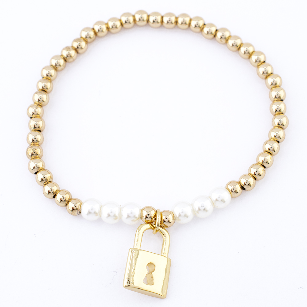 PULSERA CHAPA PEARLTIME