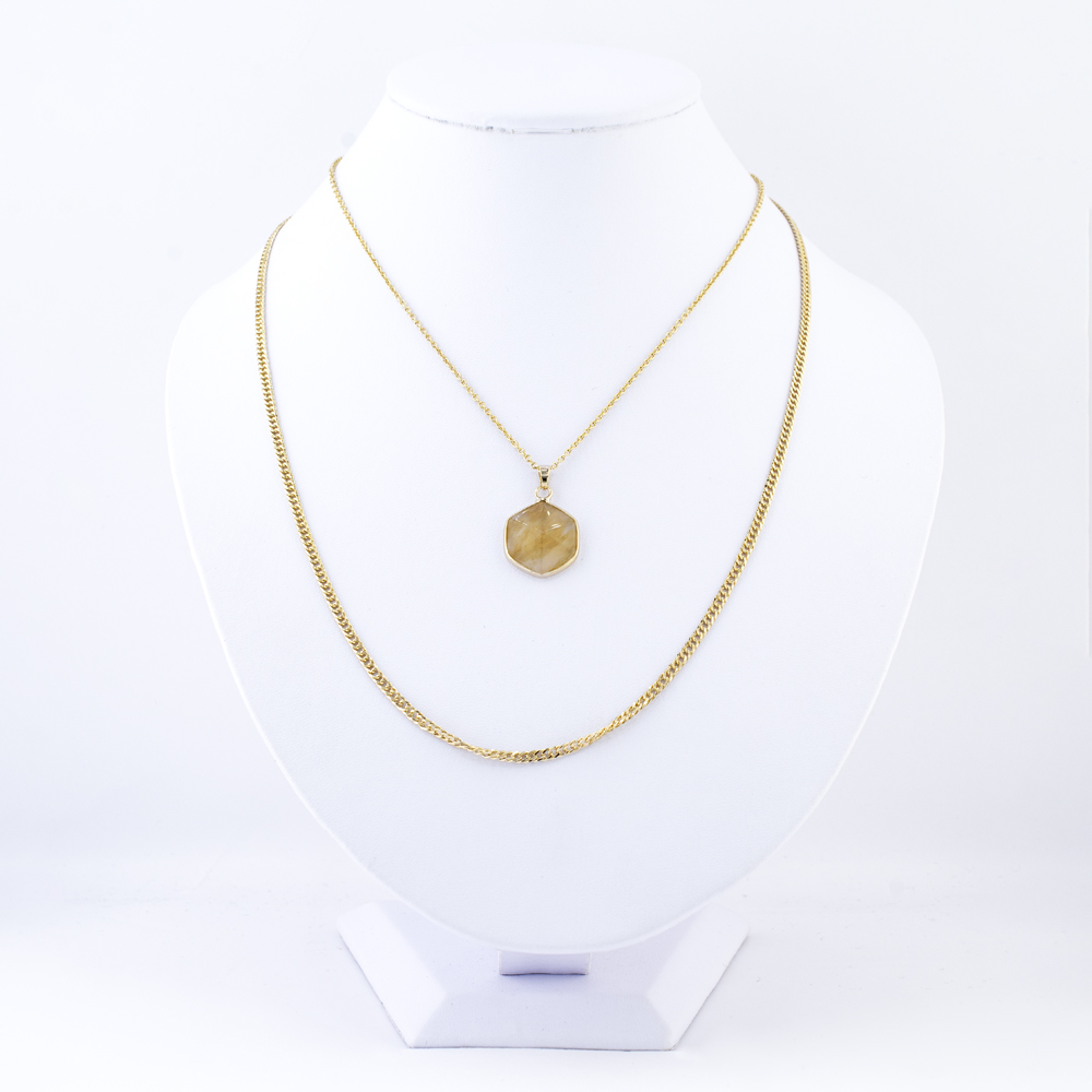 COLLAR CHAPA GOLDEN STONE